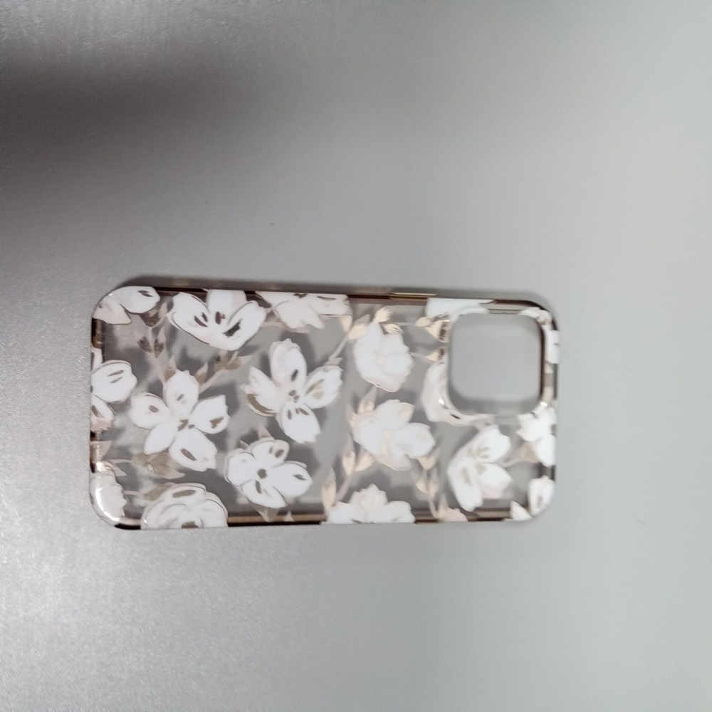 Floral iPhone 11 Case White Gold Cherry Blossom Clear Slim Fit Cover